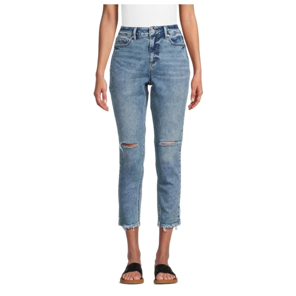 Time and Tru Women's Size 6 High Rise Mom Jeans Medium Wash - Picture 1 of 7